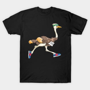 Ostrich Bird Running Marathon T Shirt Gift Women Men Kids T-Shirt